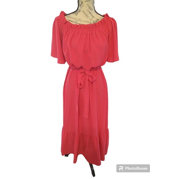 Flying tomatoe Ruffled Maxi Dress Small Pink Boho Feminine Cottagecore - Picture 2 of 11